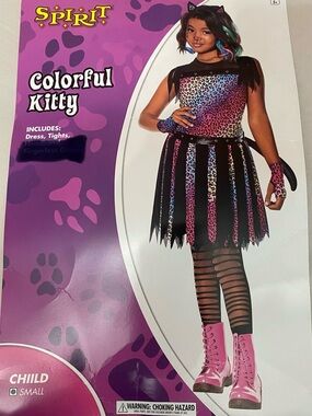 Spirit Multicolor Leopard Kitty Costume with Pink Accents-144